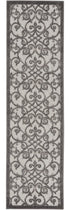Gray and Charcoal Indoor Outdoor Runner Rug